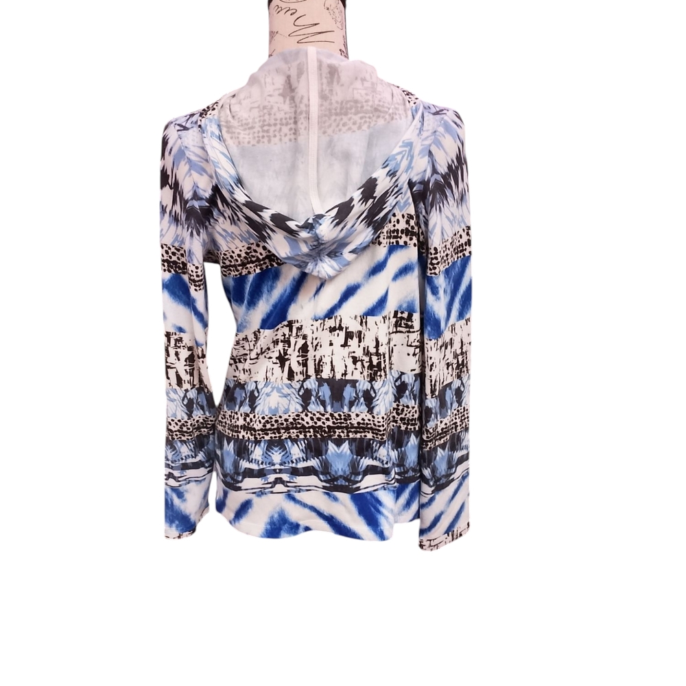 Christopher & Banks Blue and Black Hoodie - Picture 4 of 6